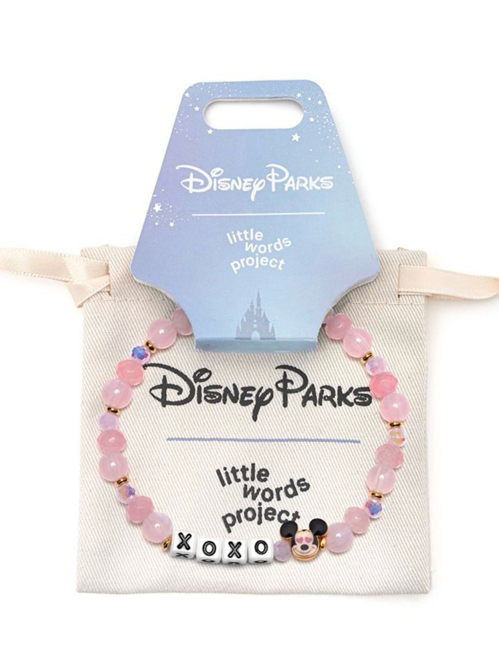 Disney Little Words Project Mickey Mouse XOXO Bracelet NWT comes with canvas bag